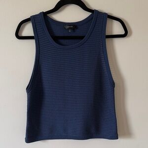 48. | Aritzia | Babaton | Deep Navy | Textured Cropped Tank